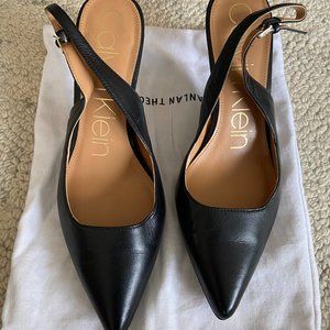 Calvin Klein Black Slingbacks Size 8.5